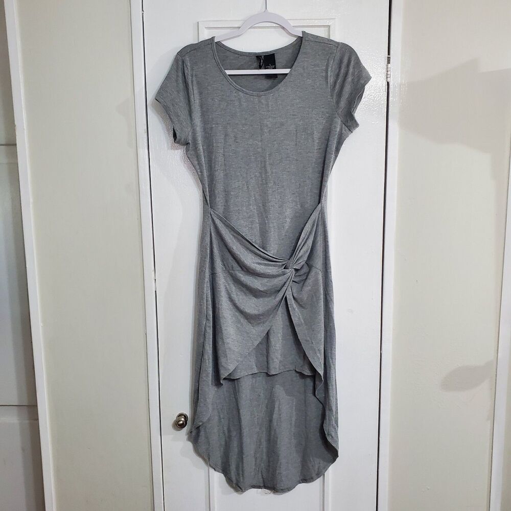 Kristin Nicole Gray Asymmetrical High-Low Wrap Dress Women's Size L.  SKU# A-104 - Picture 5 of 12